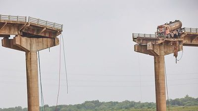Vehicles plunge into river after bridge collapse in India, leaving several dead