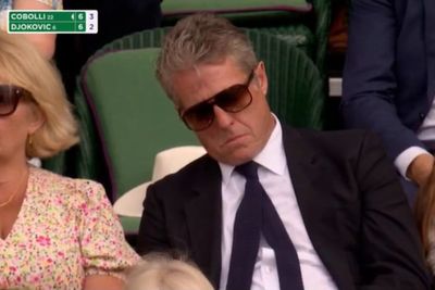 Hugh Grant spotted falling asleep in Wimbledon Royal Box