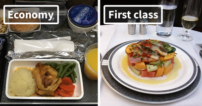 Airline Food: Economy Vs. First Class (30 Pics)