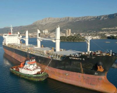Seven crew rescued from cargo ship that sank in Red Sea after Houthi attack