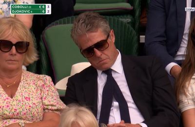 Hugh Grant hilariously dozes off at Wimbledon amid star-studded audience