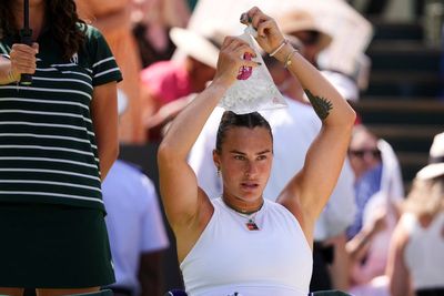 Heat returns to Wimbledon as Aryna Sabalenka offers water and ice pack to fans at Centre Court