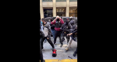 VIDEO: Chaos Erupts Outside San Francisco Immigration Court as Protesters Block ICE Van