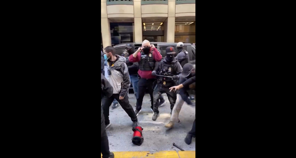 VIDEO: Chaos Erupts Outside San Francisco Immigration Court as Protesters Block ICE Van