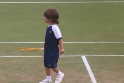 Feliciano Lopez’s son steals show on Wimbledon court