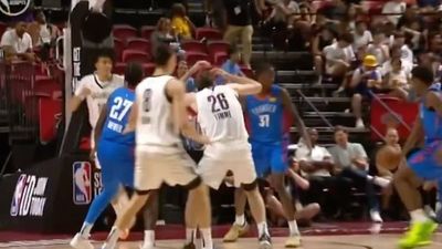 One of the Nets' Rookies Hits Drew Timme in the Head With Pass During Summer League