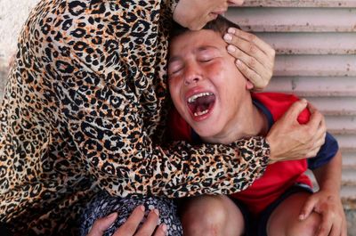 Children queuing for supplements killed in Israeli strike in Gaza, hospital says