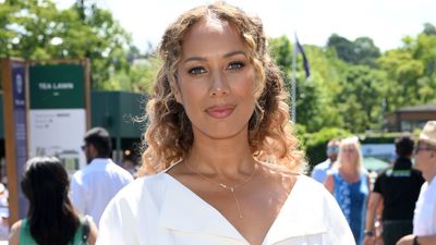 Mixing Wimbledon white and marbled green, Leona Lewis’s outfit for a day at the tennis is a sunny July failsafe