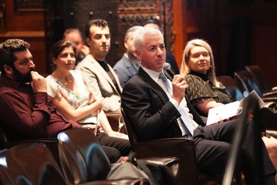 Bill Ackman's professional tennis debut lasts just 67 minutes