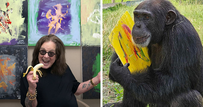 “That’s Metal ASF”: Ozzy Osbourne Teams Up With Chimps To Create Abstract Art For A Noble Cause