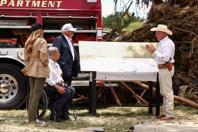 Trump news at a glance: Trump tours Texas disaster zone as administration dodges questions over future of Fema