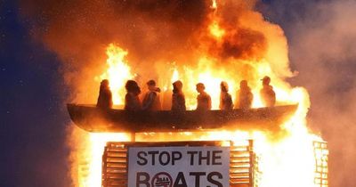 Police probe 'hate crime' as migrant effigies burned on loyalist bonfire