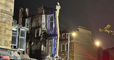 Residents evacuated after building collapses in early hours of this morning