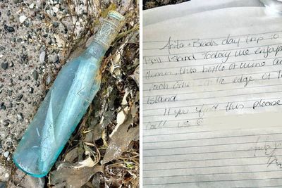 Lovers message in a bottle found 13 years later and 2,000 miles away