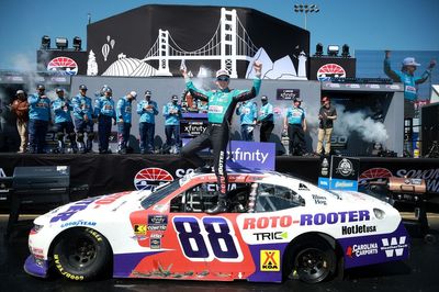 Connor Zilisch wins NASCAR Xfinity Sonoma in epic Shane van Gisbergen battle