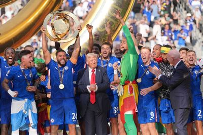 Confusion as Donald Trump joins Chelsea on stage after Club World Cup win
