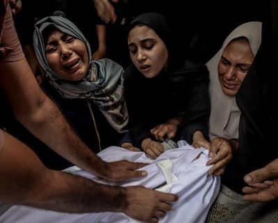 Israeli airstrike kills at least 10, including six children, at Gaza water station, say health officials