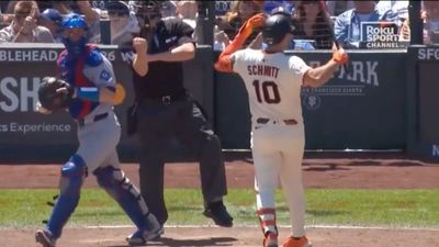 Giants’ Casey Schmitt Has Hilarious Reaction to Called Strike Three vs. Dodgers