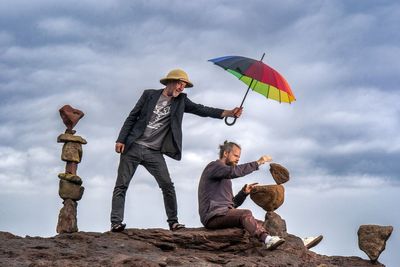 Competitors head to beach in Scotland for European stone stacking contest