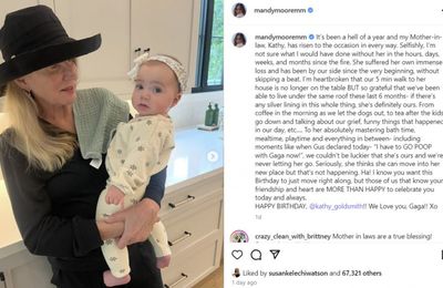 Mandy Moore pays tribute to mother-in-law as 'silver lining' amid devastating LA wildfires
