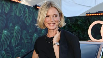 Elevate your wardrobe basics like Emilia Fox - her black T-shirt and floral maxi skirt are the perfect smart-casual style pairing
