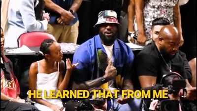 LeBron James Had a Hilarious Reaction to a Bronny Hook Shot During Summer League