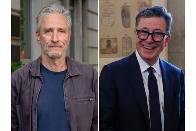 The Paramount comics, Colbert and Stewart, are sharp critics of the '60 Minutes' deal