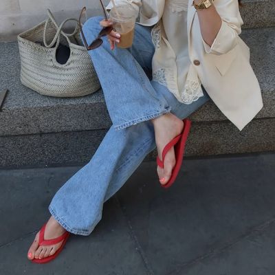All the Chicest Women are Rocking Red Sandals to Elevate their Simple Summer Looks