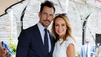 Pretty in polka dots, Amanda Holden styles royal-favourite print with white heels and luxurious jewellery