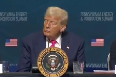 Moment Trump appears to fall asleep during energy and innovation event