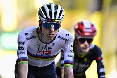 Tadej Pogačar crashes outside 3km safety zone in Tour de France stage 11 but race leader Healy ensures he loses no time