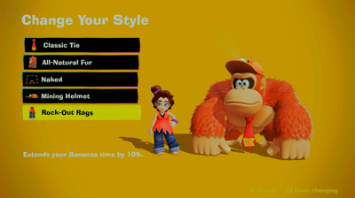 All Donkey Kong Bananza Outfits, stats, and upgrades