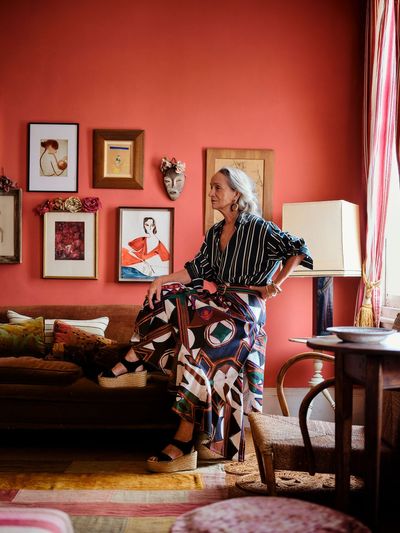 Inside fashion stylist Lucinda Chambers's London home where 'every surface is a colour opportunity'