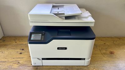 I tested the Xerox C235 and I can’t fault the print quality of this slick color laser printer