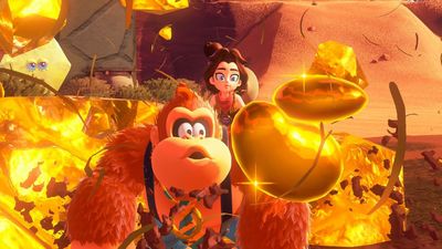 Donkey Kong Bananza doesn't have Switch 2's latest firmware on the cart, which means there's still no way to play backwards compatible Switch 1 games without an internet connection