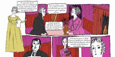Bonnets, speech bubbles and ‘cheeky easter eggs’: a graphic biography of Jane Austen is subtly sophisticated