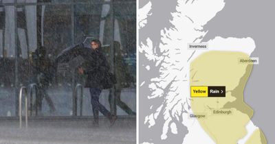 Met Office issues yellow weather warning for heavy rain and thunderstorms