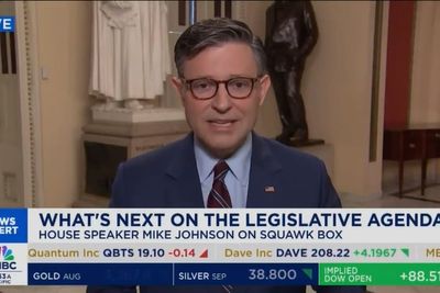 Watch: Mike Johnson claims Trump’s approval rating is at 90%