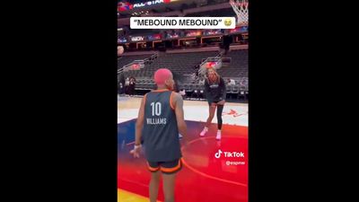 Angel Reese Shared Hilarious 'Mebound' Moment With Teammates During All-Star Practice