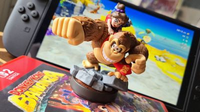 The Donkey Kong Bananza amiibo looks even better in person, and I can't believe it's still in stock