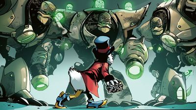 Uncle Scrooge becomes Earth's Mightiest Duck as he goes to war with alien invaders who have come for all of the planet's treasure