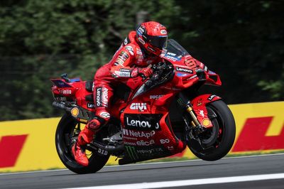 MotoGP Czech GP: Marc Marquez recovers from tyre pressure woes to win sprint
