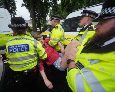 More than 100 arrested across UK at protests related to Palestine Action