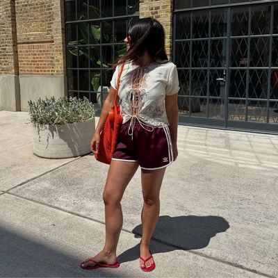 Everyone's Wearing Adidas Shorts Again—But This Time, They're More Sporty-Chic than School Sports-Day Vibes