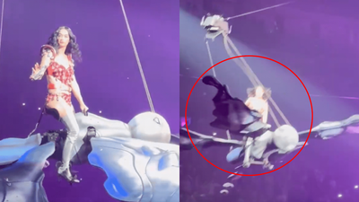 Katy Perry Makes Light Of Concert Prop Malfunction Where She Almost Fell From The Sky