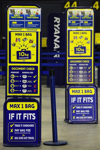 Ryanair paying staff bonuses to catch out passengers with oversized cabin luggage as EU set to ban bag charges