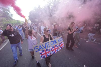 Six arrested after bottles and flares thrown during another protest outside Essex hotel