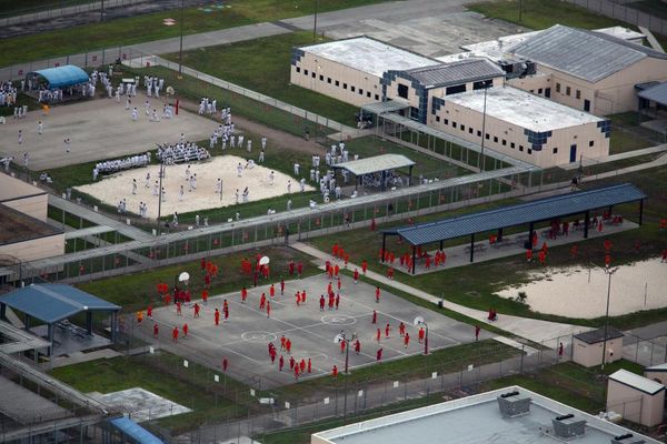 Migrants at Ice jail in Miami made to kneel to eat ‘like dogs’, report alleges