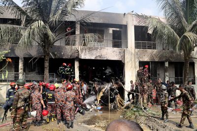 At least 31 dead and more than 100 injured after fighter jet crashes into Bangladesh college campus