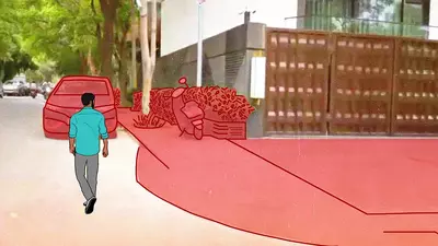 वीआईपी इलाकों में फुटपाथ किसके लिए? गमलों, गार्ड्स और गाड़ियों के लिए!